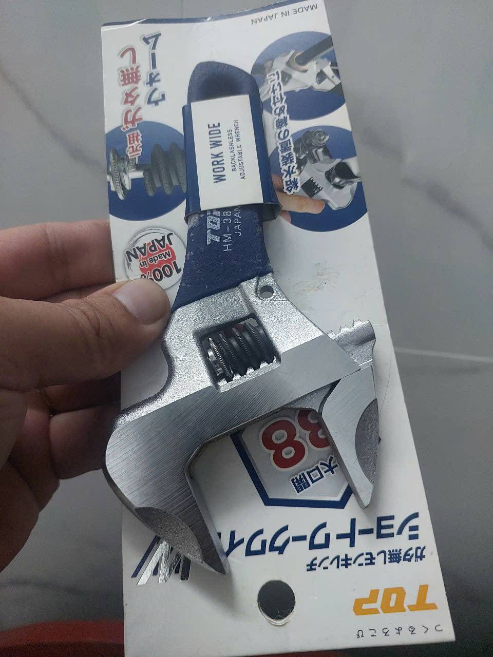 Mỏ lết miệng rộng mini Top Kogyo HM-38MSNB