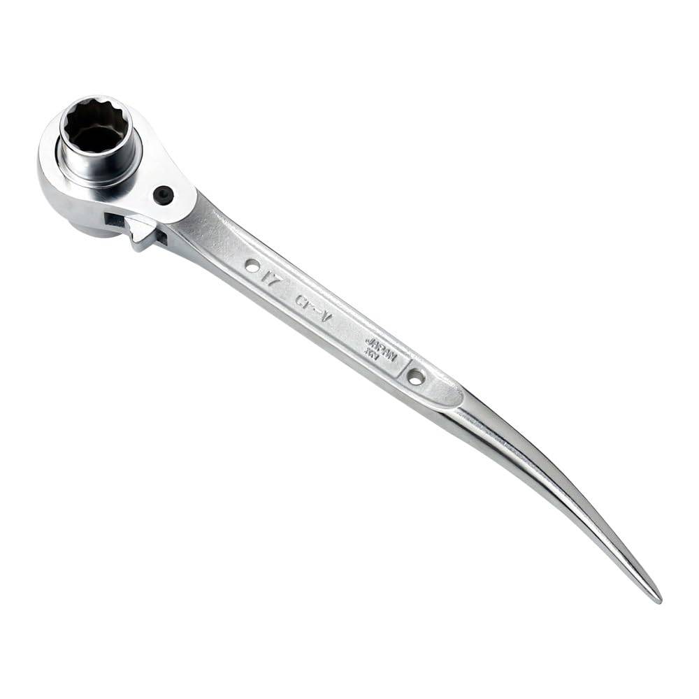Cờ lê hai đầu tuýp đuôi chuột cong loại ngắn Top Kogyo RG-17X21S