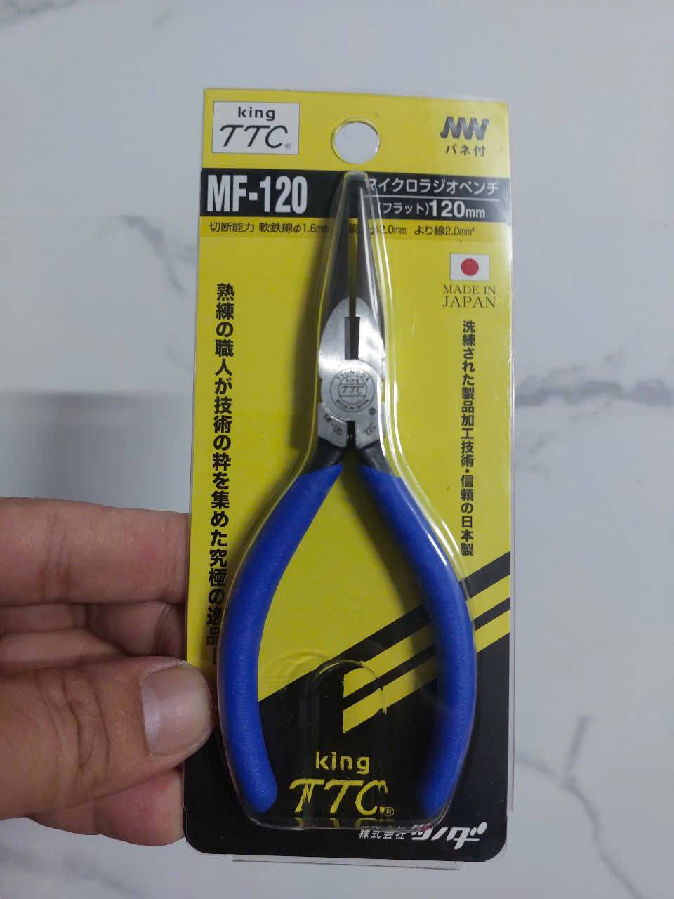 Kìm nhọn mini hàm phẳng 125mm Tsunoda MF-125
