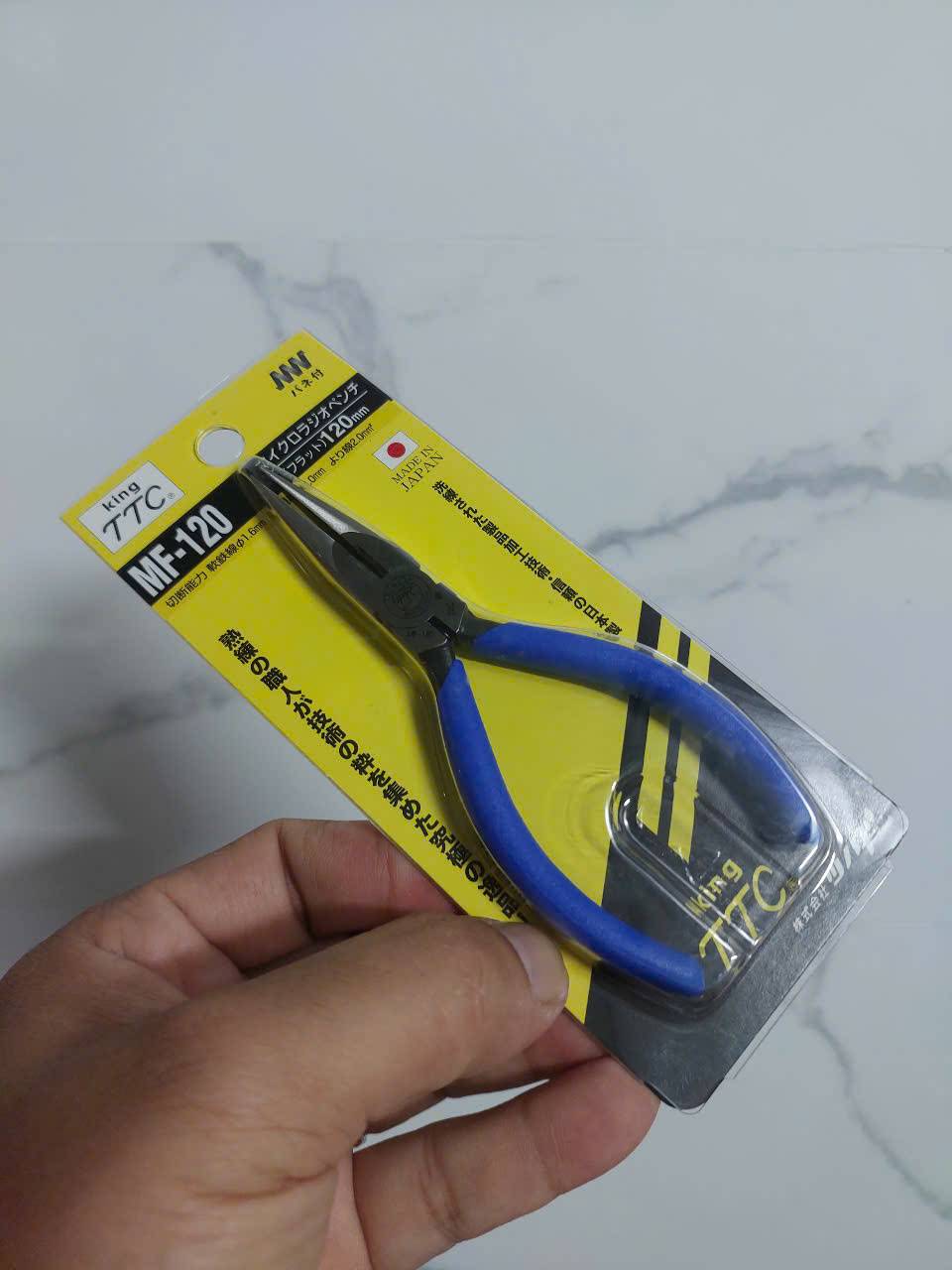 Kìm nhọn mini hàm phẳng 125mm Tsunoda MF-125