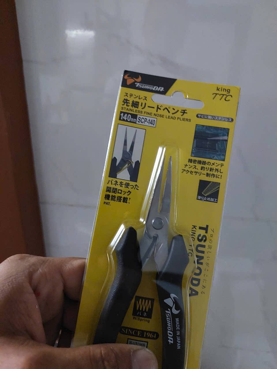 Kìm cắt nhựa mỏng lưỡi tròn 140mm Tsunoda SCP-140