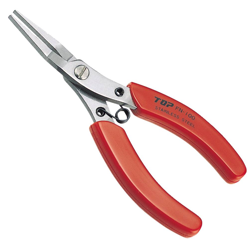 Kìm nhọn không gỉ đầu bằng hàm phẳng Top Kogyo FN-100
