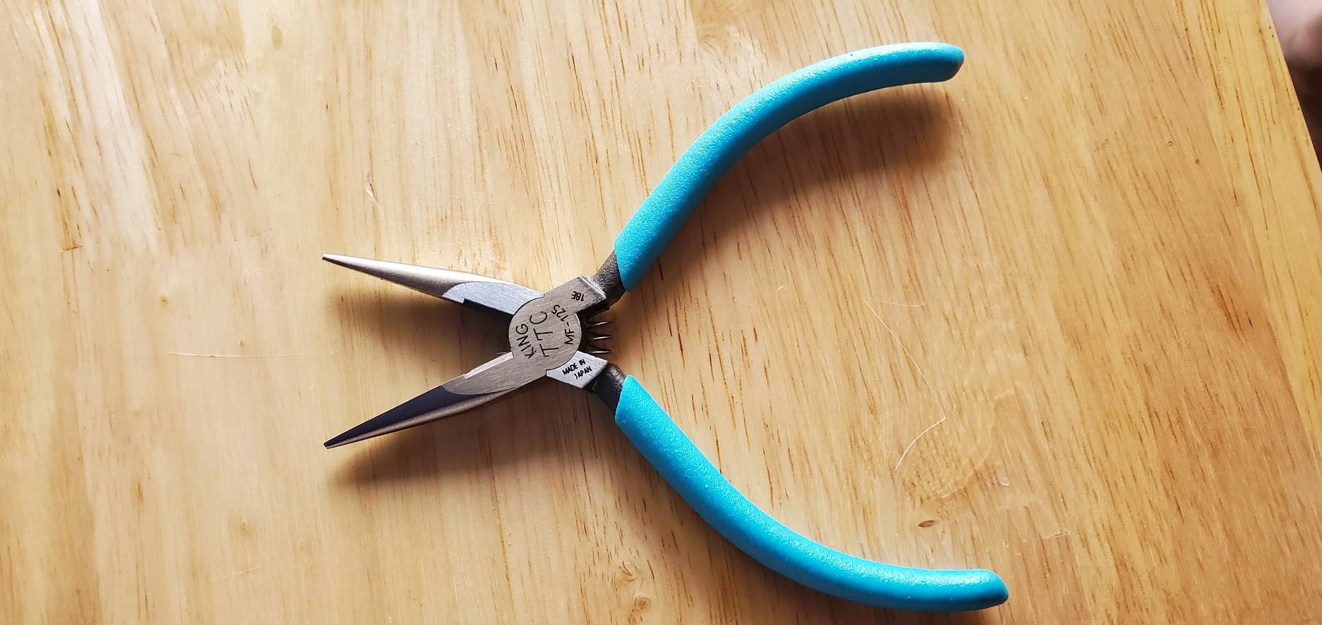 Kìm nhọn mini hàm phẳng 125mm Tsunoda MF-125