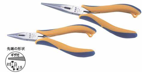 Kìm mũi nhọn có lưỡi cắt Top Kogyo RA3-130, RA3-150