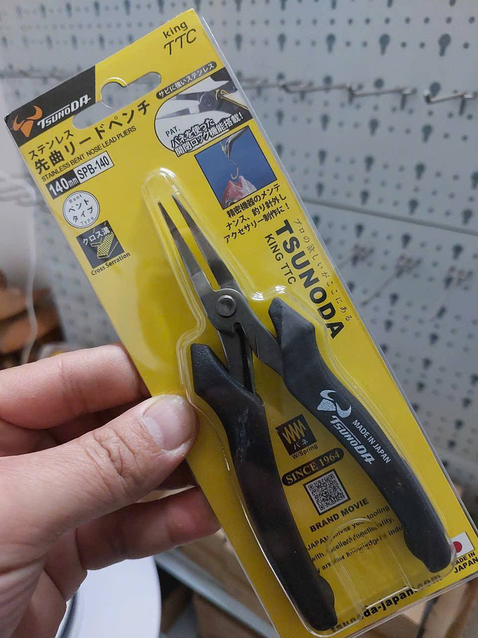 Kìm nhọn không gỉ đầu cong 140mm Tsunoda SPB-140