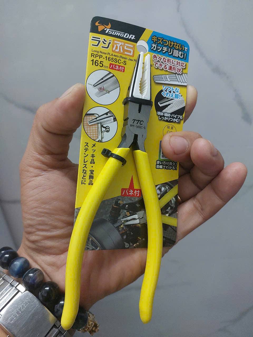 Kìm nhọn miệng nhựa 165mm Tsunoda RPP-165SC-S