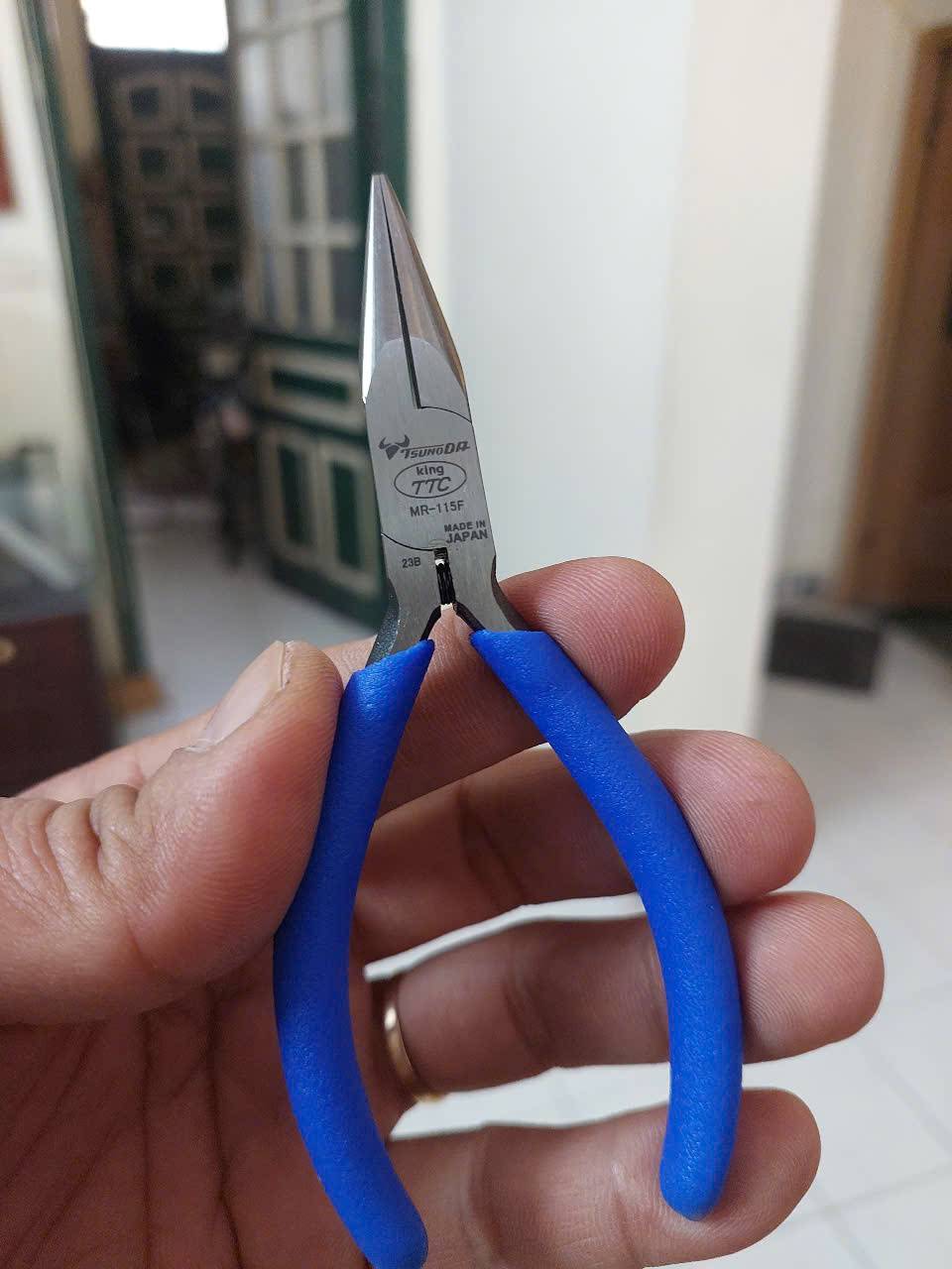 Kìm nhọn không có lưỡi cắt,hàm phẳng Tsunoda MR-115F/MR-120F