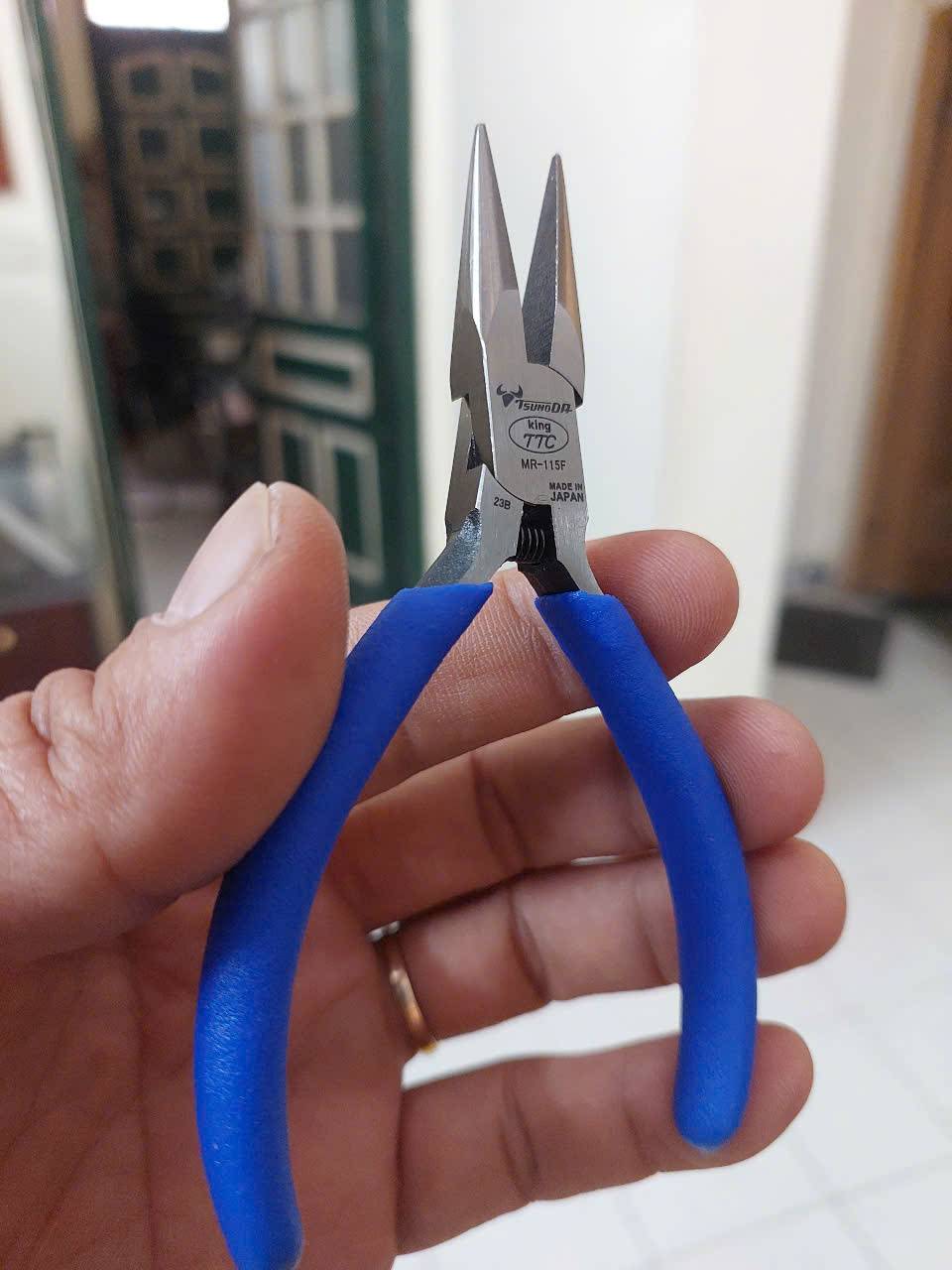 Kìm nhọn không có lưỡi cắt,hàm phẳng Tsunoda MR-115F/MR-120F