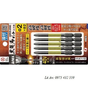 Vỉ 5 Mũi vặn vít 1 đầu có từ tính Anex ABRD5-2082