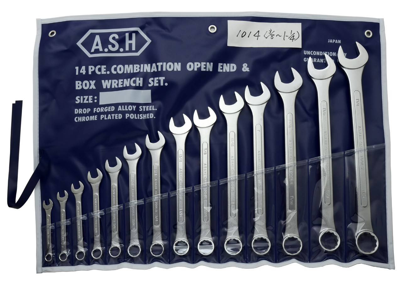 Bộ cờ lê vòng miệng hệ inch ASAHI 1014 (14 chi tiết)