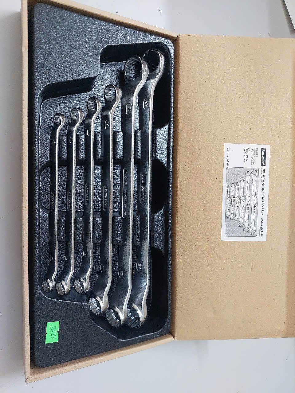 Bộ cờ lê 2 đầu vòng 6 chi tiết Asahi OLS060