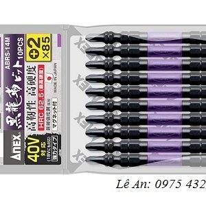 Vỉ 10 mũi vít 2 đầu có từ tính Anex ABRS-14M+2x85