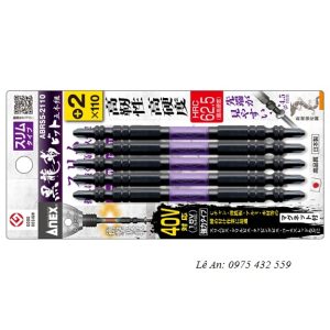 Vỉ 5 Mũi vặn vít 2 đầu có từ tính Anex ABRS5-2110