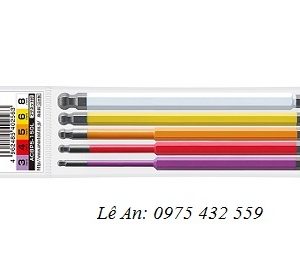 Vỉ 5 mũi vít đầu lục giác bi Anex ACBP5-150L