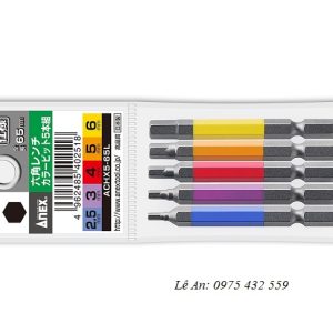 Vỉ 5 mũi vít đầu lục giác Anex ACHX5-65L