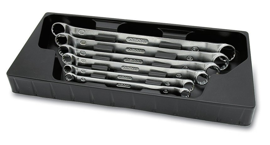 Bộ cờ lê 2 đầu vòng 6 chi tiết Asahi OLS060 Bộ cờ lê 2 đầu vòng 6 chi tiết Asahi OLS060