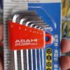 Bộ lục giác thường ngắn 1.5-6mm Asahi AXS0710
