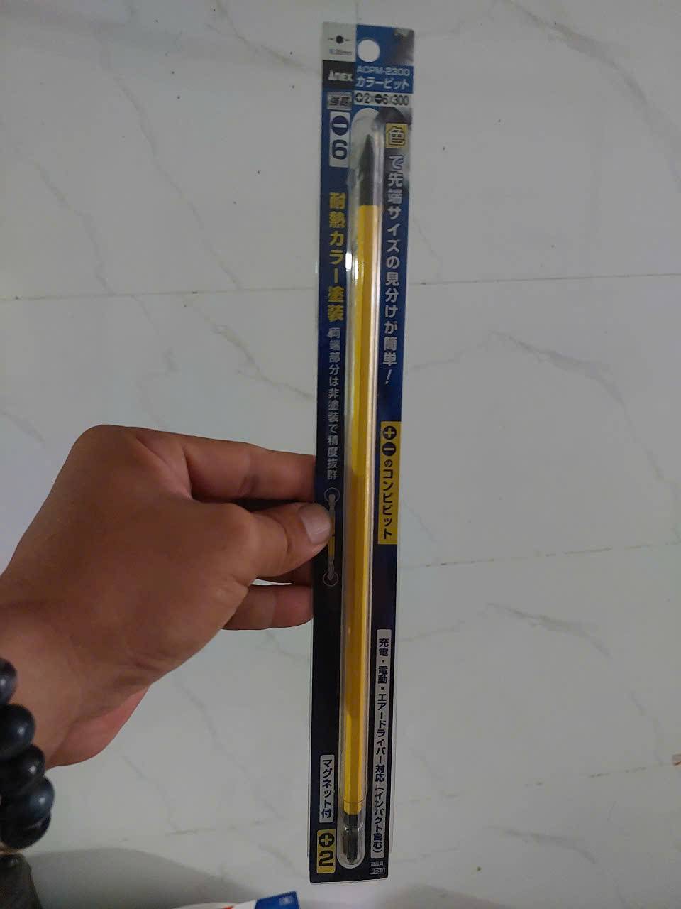 Vỉ 1 mũi vít 2 đầu có từ tính Anex ACPM-2300