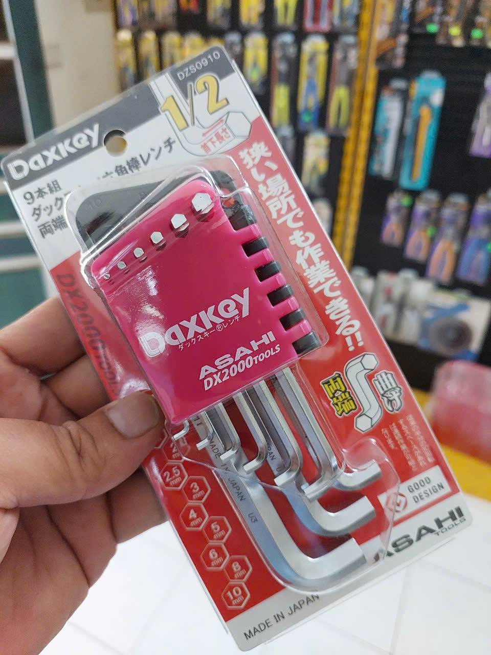 Bộ lục giác thường ngắn 2 đầu cong 1.5-10mm Asahi DZS0910