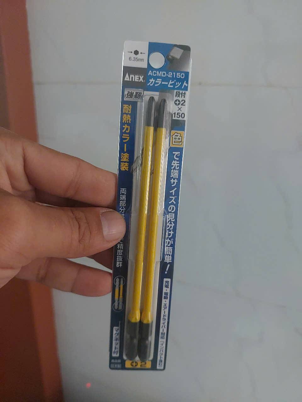 Vỉ 2 mũi vít 4 cạnh Anex ACMD-2150