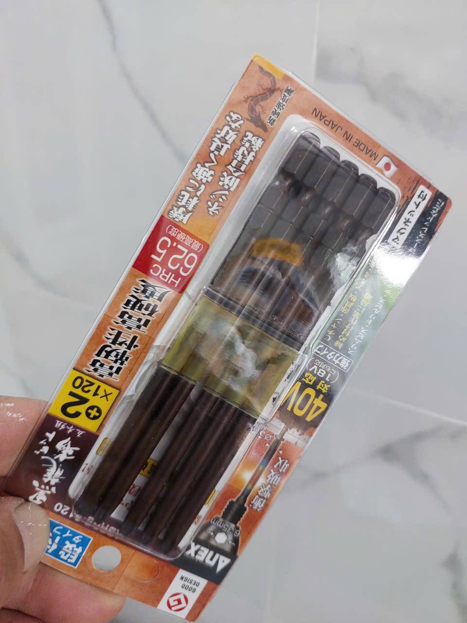 Vỉ 5 Mũi vặn vít 1 đầu có từ tính Anex ABRD5-2120