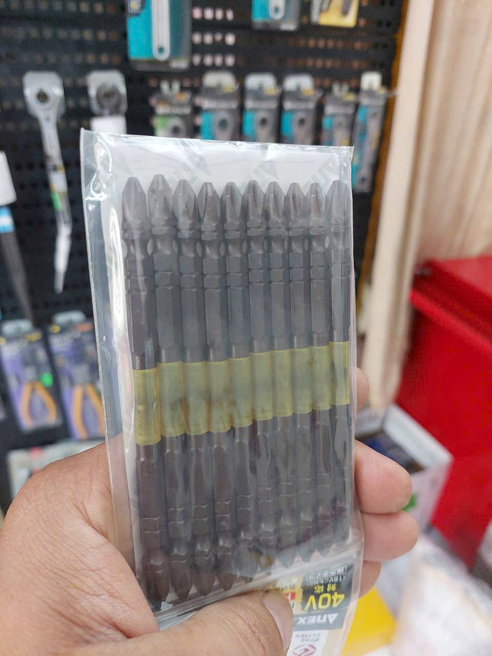 Vỉ 10 Mũi vít 2 đầu có từ tính Anex ABR-14M+2×110