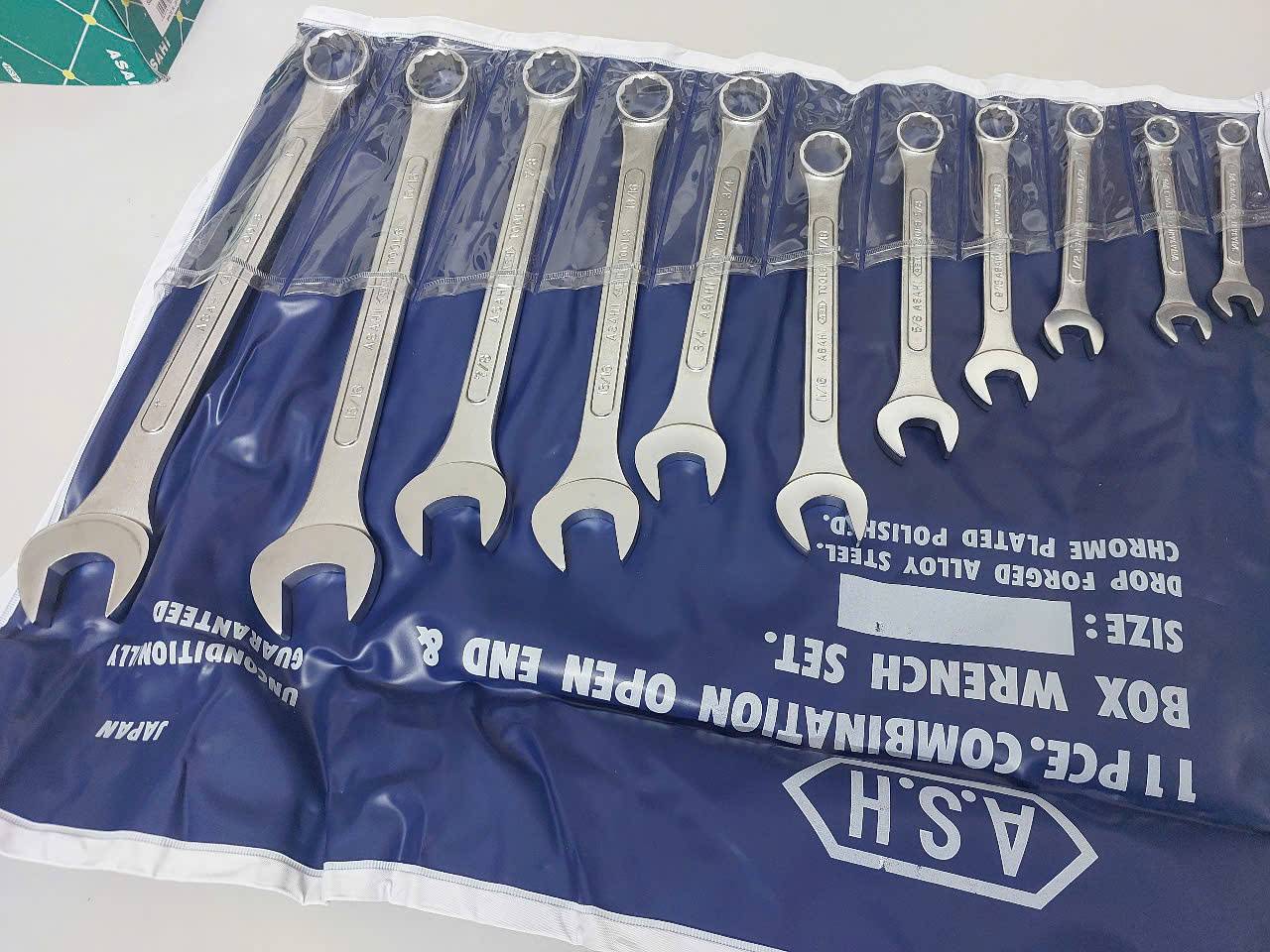 Bộ cờ lê vòng miệng hệ inch 11 chi tiết Asahi 1011