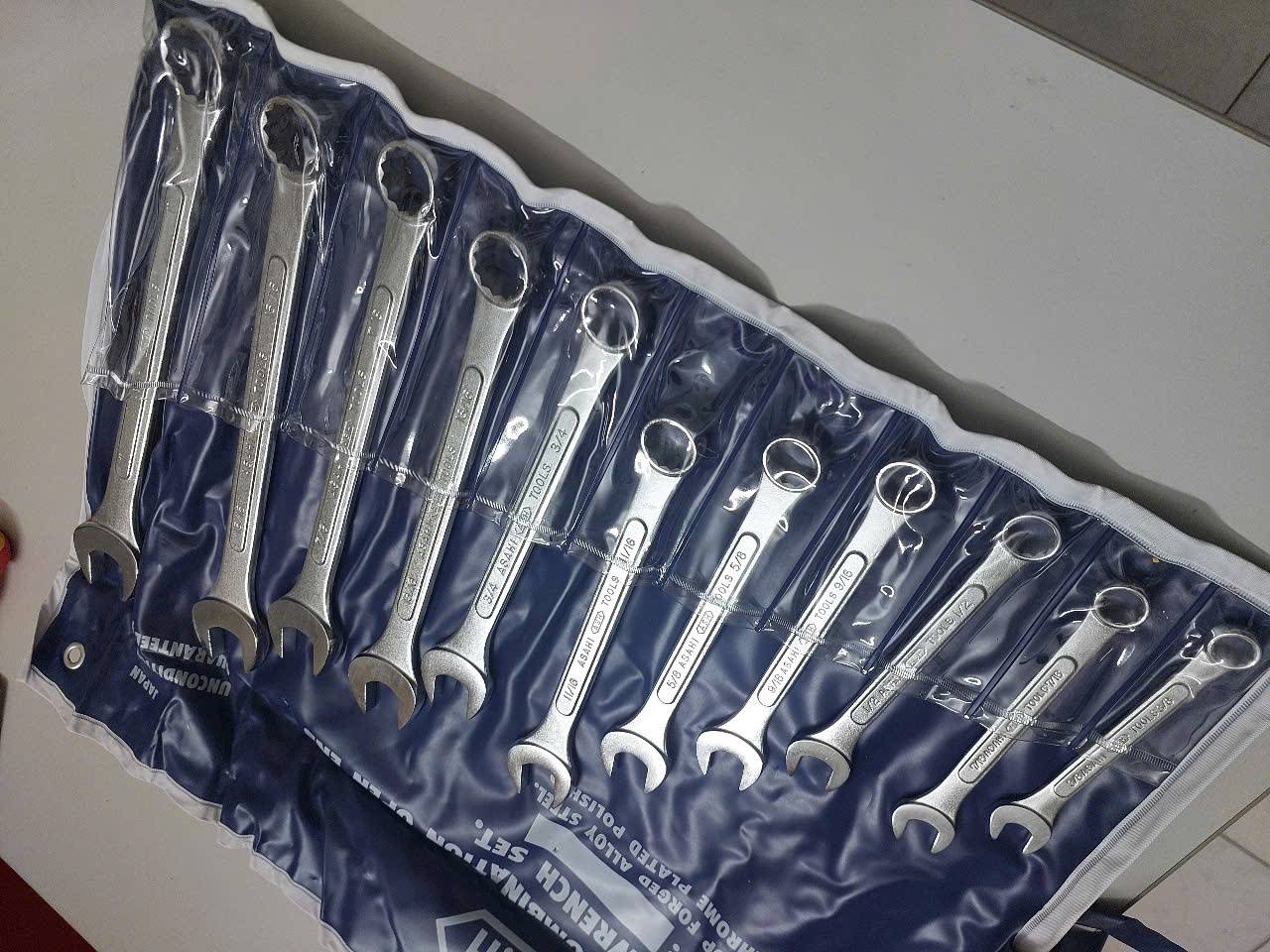 Bộ cờ lê vòng miệng hệ inch 11 chi tiết Asahi 1011