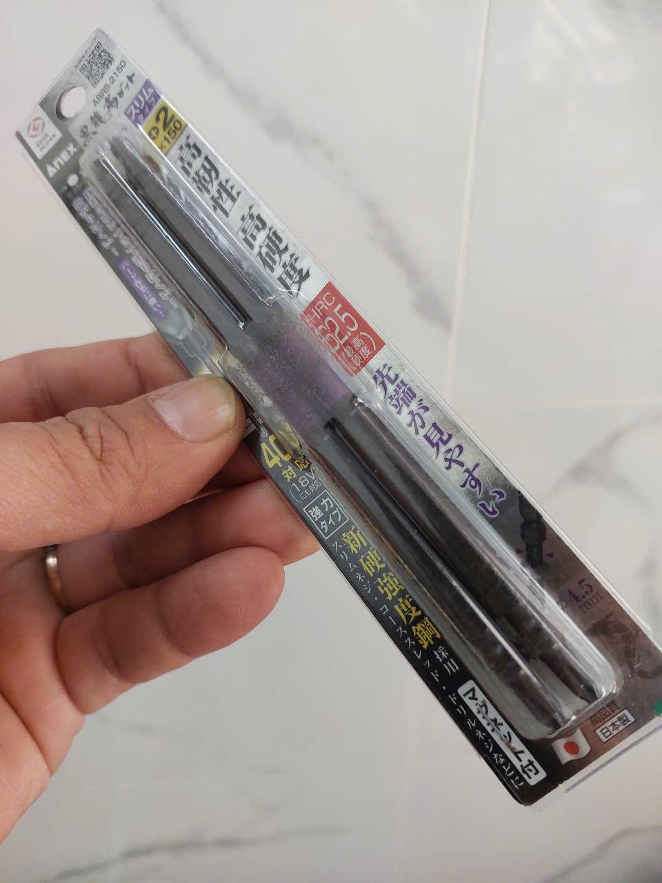 z7408676291894_e09ae8f95be16699bfa2a68bda3e6e9e Vỉ 2 Mũi vặn vít 2 đầu có từ tính Anex ABRS-2150