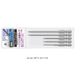Vỉ 5 mũi vít 1 đầu chuôi ngắn Anex AHMD5-01W