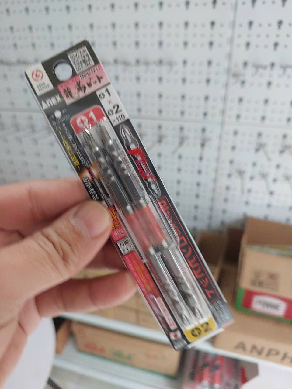 Vỉ 2 mũi vít 2 đầu rồng đỏ Anex ARPM-1211