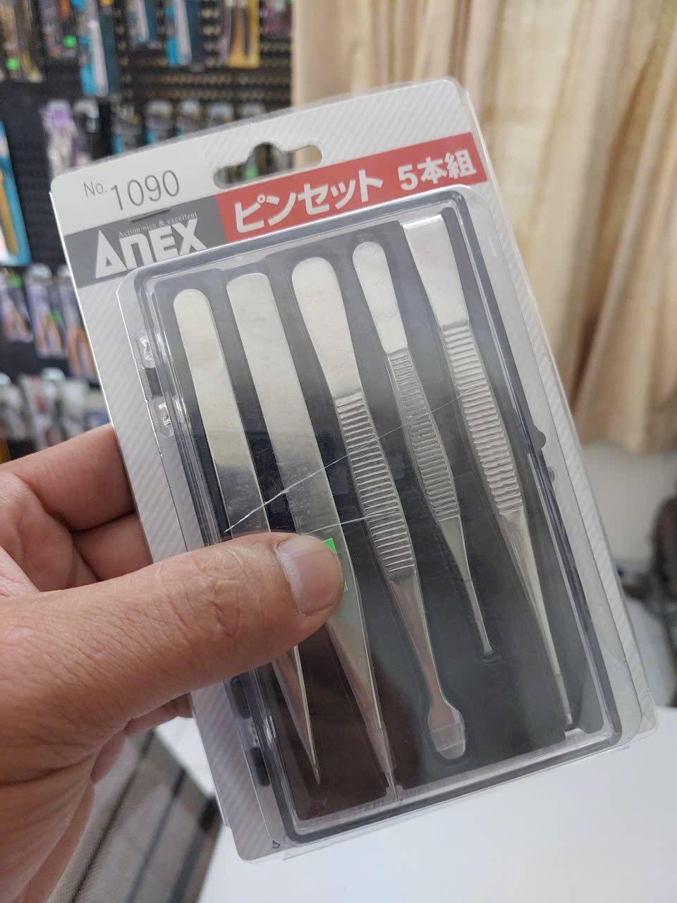 Bộ nhíp bằng thép không gỉ 5 chi tiết Anex No.1090