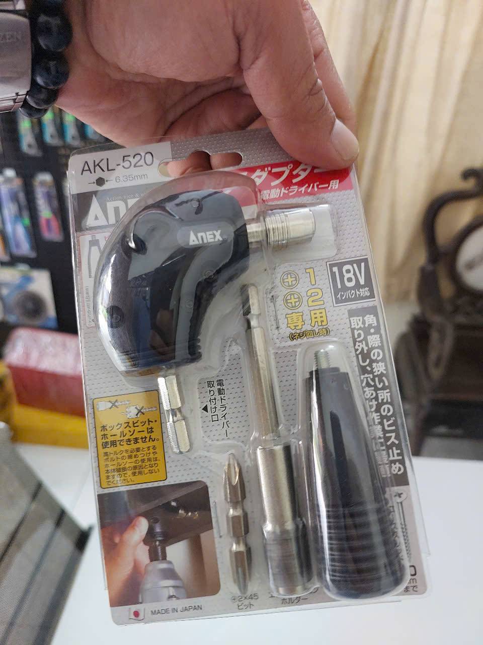 Đầu chuyển vít súng điện chữ L Anex AKL-520