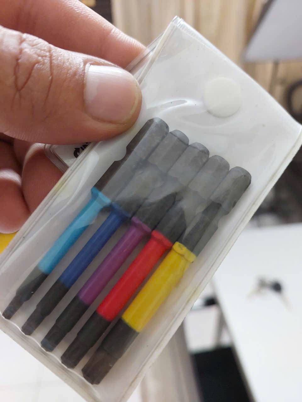 Vỉ 5 mũi vít sao lỗ 5 cái Anex ACTX5-65L