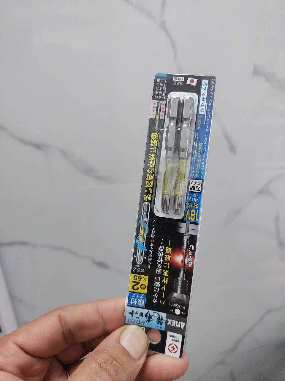 z7197875091282_ca6c28a8541eacbc9bc42b7f9a0906ef Vỉ 2 mũi vít 1 đầu có từ tính Anex ARTD-2065