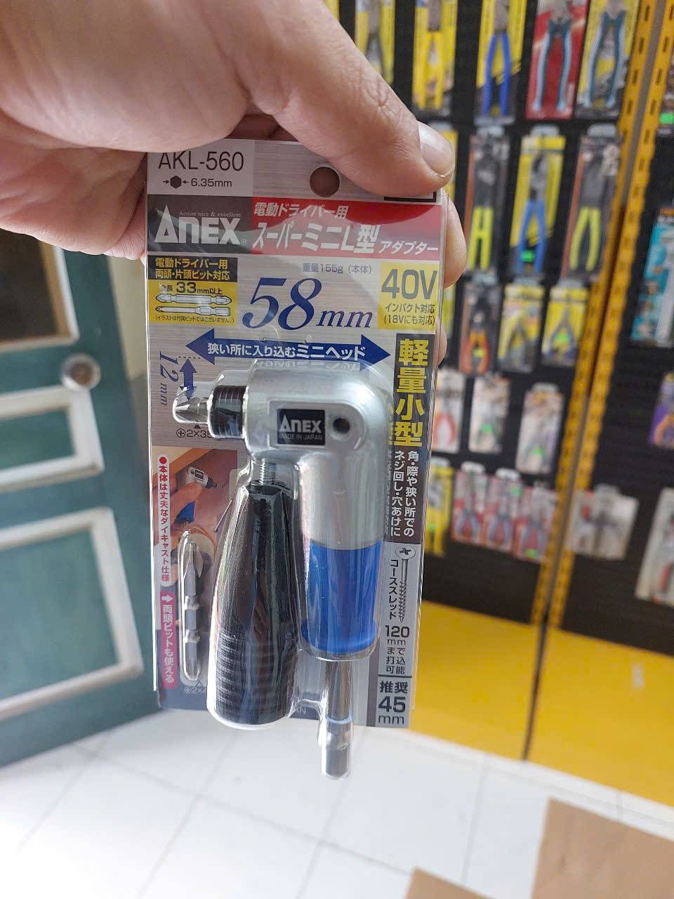 Đầu chuyển vít súng điện chữ L mini Anex AKL-560