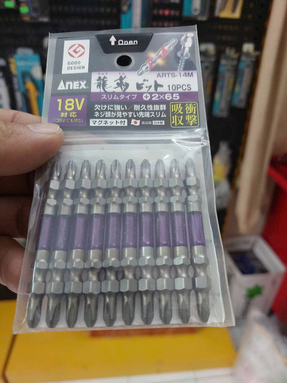 z7247619128684_72a49a2204441ddfeab4bc68f8dfa86c Vỉ 10 mũi vít 2 đầu có từ tính Anex ARTS-14M+2×65