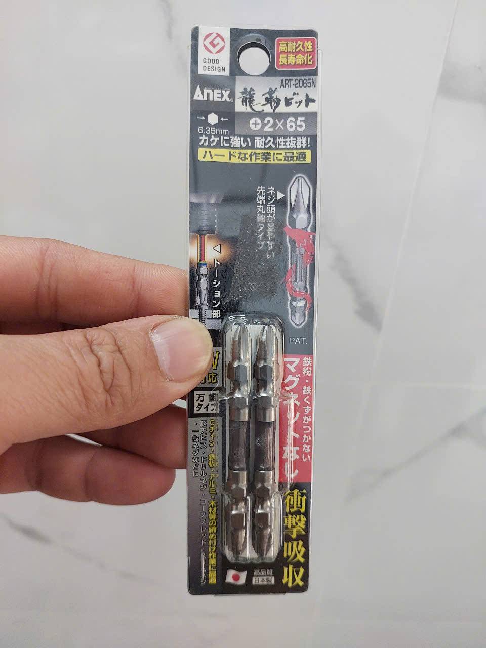 Vỉ 2 mũi vặn vít 2 đầu Anex ART-2065N