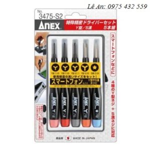 Bộ tô vít mini chữ Y Anex No.3475-S2