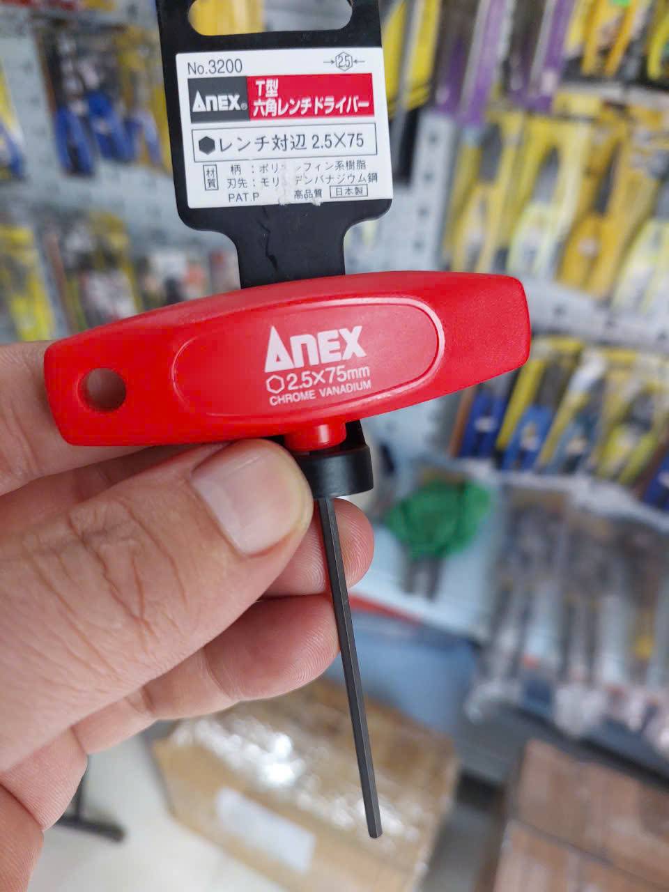 Tô vít lục giác tay cầm chữ T Anex No.3200-H2.5×75