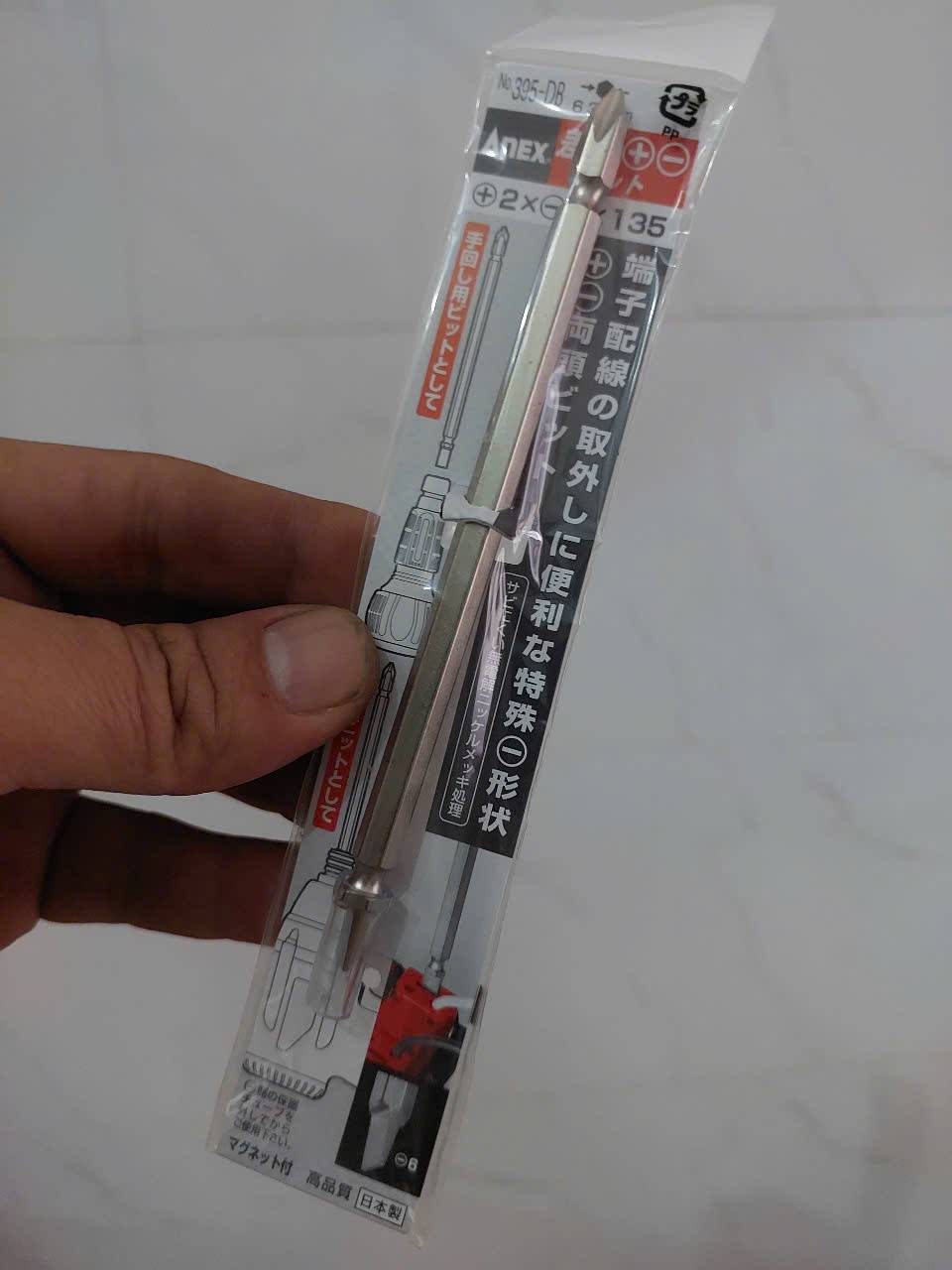 Vỉ 1 mũi vít có từ tính Anex No.395-DB