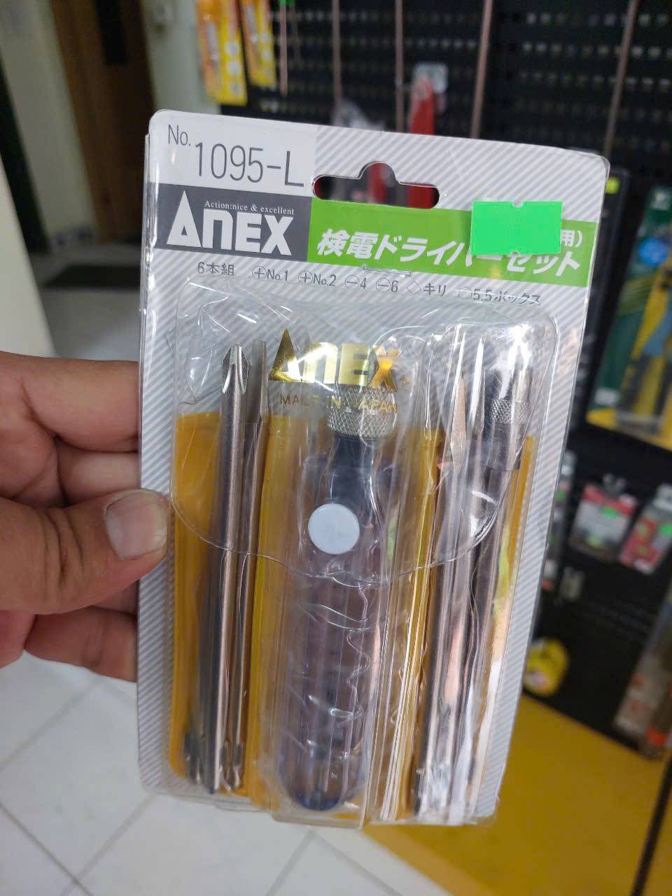 Bộ bút thử điện 6 mũi điện áp thấp(L) Anex No.1095-L