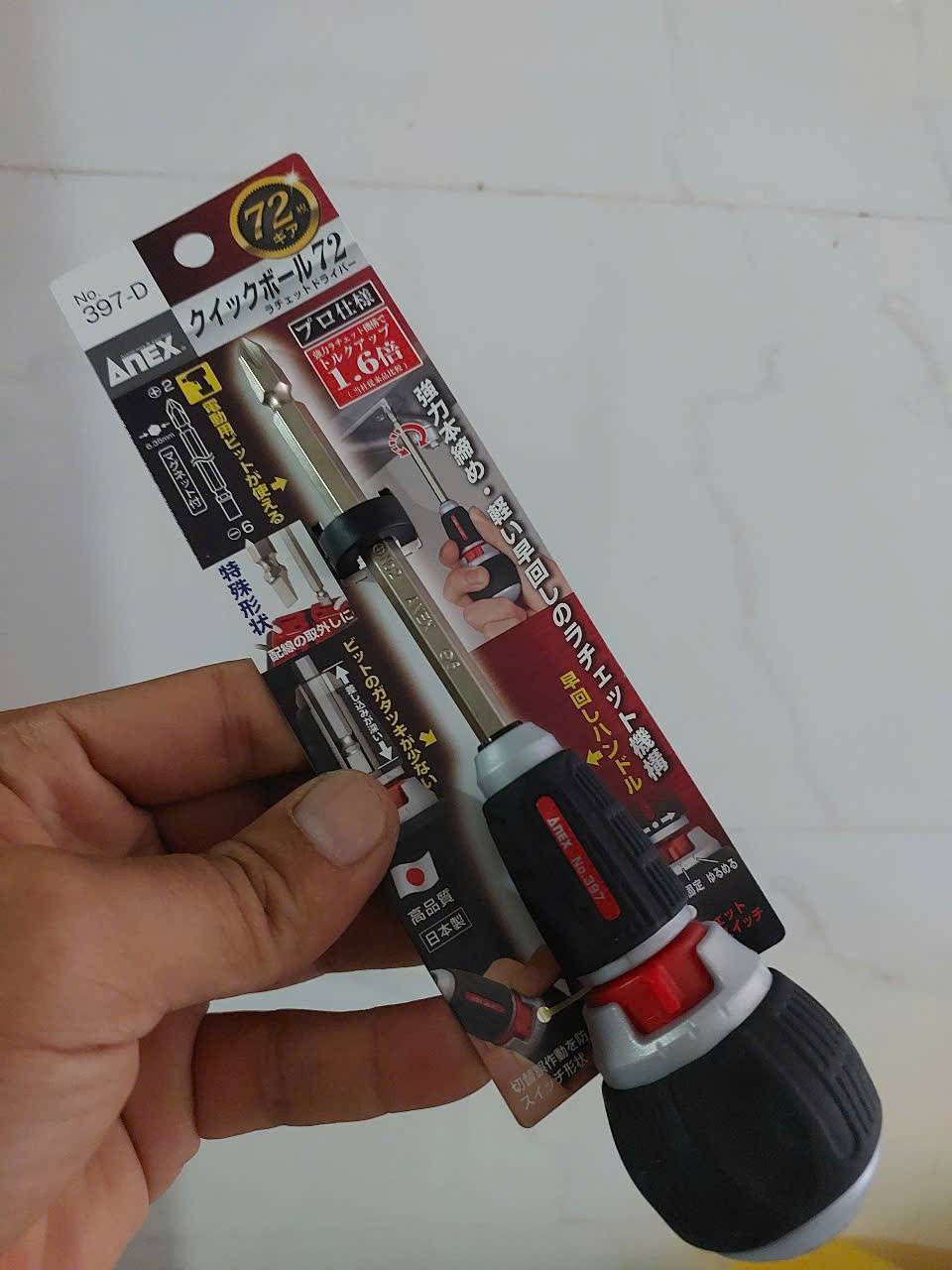 Bộ tô vít đa năng và mũi vít từ tính Anex No.397-D