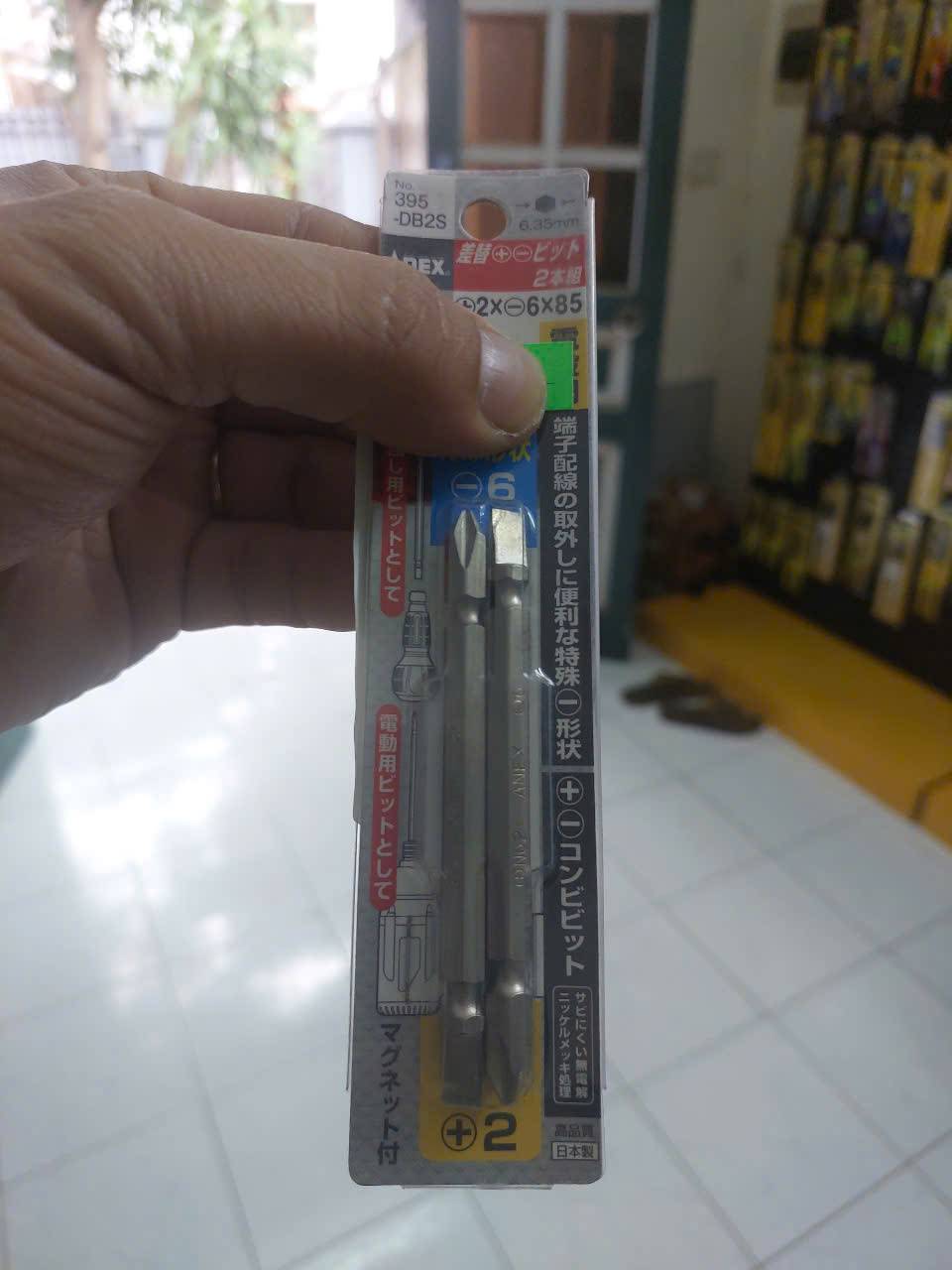 z7215366062817_f8e4575b67e5ad2d616f66066b5e4811 Vỉ 2 mũi vặn vít 2 đầu có từ tính Anex No.395-DB2S