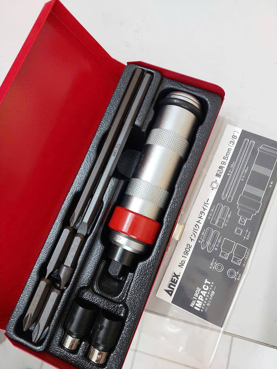 Bộ tô vít đóng đầu 3/8″ Anex No.1902