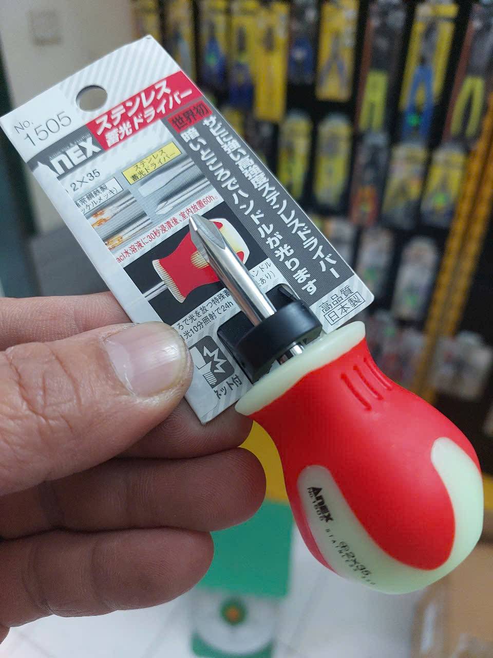 Tô vít phát quang không gỉ (ngắn) Anex No.1505+2×35