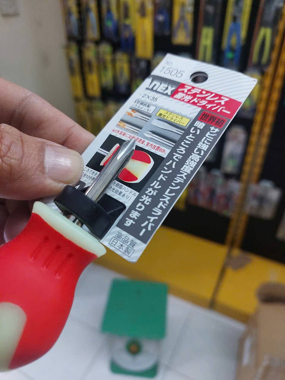 Tô vít phát quang không gỉ (ngắn) Anex No.1505+2×35