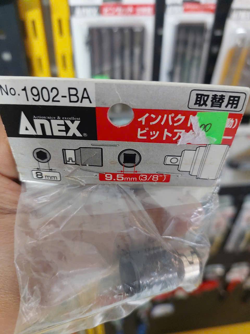 Đầu chuyển 3/8″ sang mũi vít 8mm Anex No.1902-BA