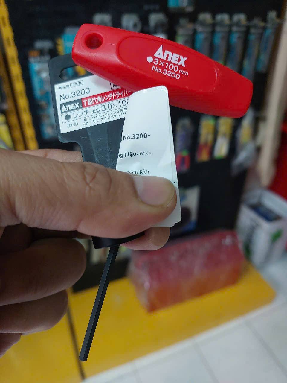 Tô vít lục giác tay cầm chữ T Anex No.3200-H3x100