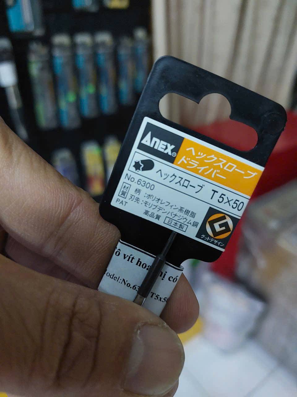 Tô vít hoa thị có lỗ Anex No.6300-T5x50